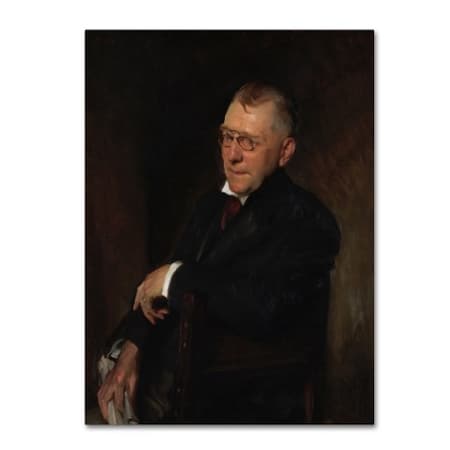 John Singer Sargent 'Portrait Of James Whitcomb Riley' Canvas Art,35x47